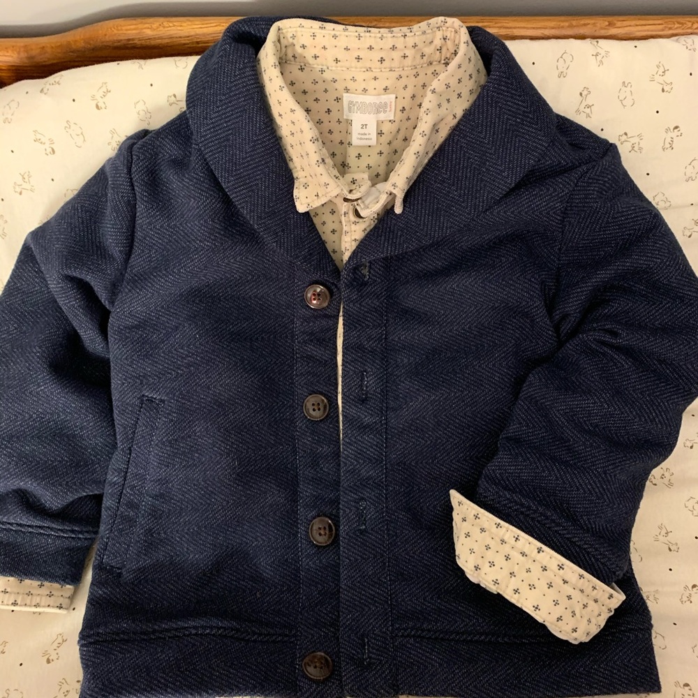 Gymboree long sleeve shirt & coat